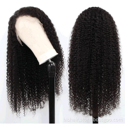 13x4x1 Front Lace Wig 100% human Hair 180% Density Brazilian kinky Curly Front Lace Wig 9A Natural Hair Wig, Suitable for Women